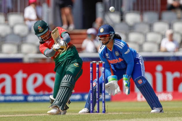 India Women v Bangladesh Women, ICC Women s T20 World Cup Juairiya Ferdous of Bangladesh during the ICC Women s T20 World Cup match between India Women and Bangladesh Women at Old Trafford, Manchester, UK on 25 June 2026. Manchester Old Trafford Greater Manchester UK Editorial use only , Copyright: xGeorgexFranksx PSI-24419-0017