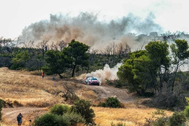 IPA86049823 - Oliver Solberg (SWE) and Elliott Edmondson (GBR) in a Toyota GR Yaris Rally1 driving for Toyota Gazoo Racing WRT during the 8th round of the FIA WRC, Motorsport Rallye, WM EKO Acropolis Rally Greece, June 25, 2026  Copyright: xFedericoxManoni IPAxSportx xx 86049823