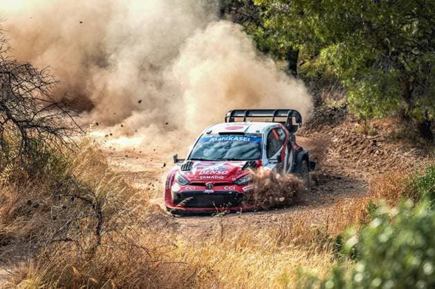 IPA86049824 - Takamoto Katsuta (JPN) and Aaron Johnston (IRL) in a Toyota GR Yaris Rally1 driving for Toyota Gazoo Racing WRT during the 8th round of the FIA WRC, Motorsport Rallye, WM EKO Acropolis Rally Greece, June 25, 2026  Copyright: xFedericoxManoni IPAxSportx xx 86049824
