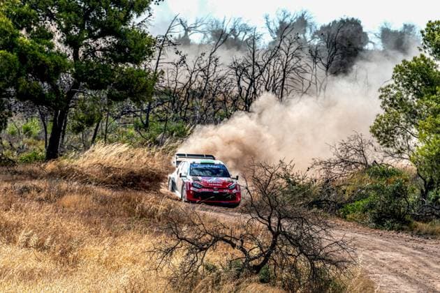 Motori Photo by IPA ABACAPRESS.COM86049825 - Elfyn Evans (GBR) and Scott Martin (GBR) in a Toyota GR Yaris Rally1 driving for Toyota Gazoo Racing WRT during the 8th round of the FIA WRC, Motorsport Rallye, WM EKO Acropolis Rally Greece, June 25, 2026 Greece Greece  Copyright: xIPAxSport ABACAx