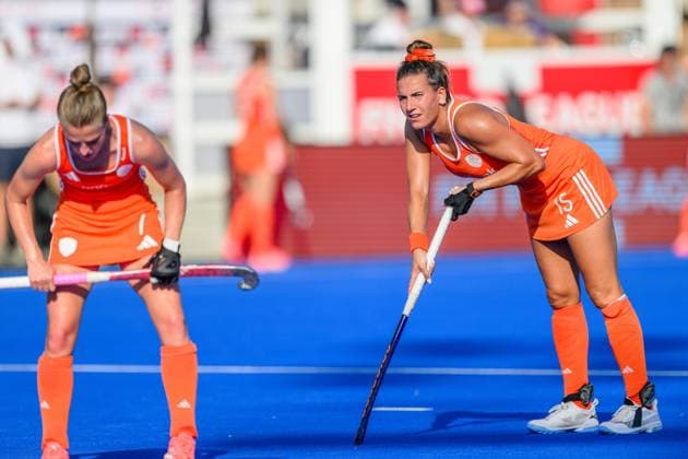 WAVER, 24-06-2026, Belfius Hockey Arena, FIH Hockey Pro League Women, Season 2025-2026. Frederique Matla preparing for a penalty corner during the game Australia - Netherlands (women). Australia - Netherlands (women)  x204638607x Copyright: