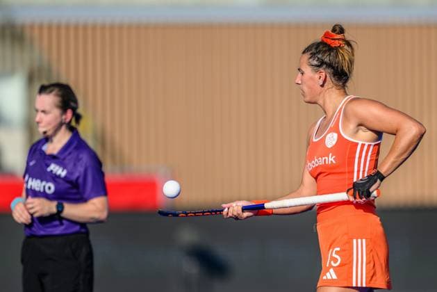 WAVER, 24-06-2026, Belfius Hockey Arena, FIH Hockey Pro League Women, Season 2025-2026. Frederique Matla preparing for a penalty stroke during the game Australia - Netherlands (women). Australia - Netherlands (women)  x204638639x Copyright: