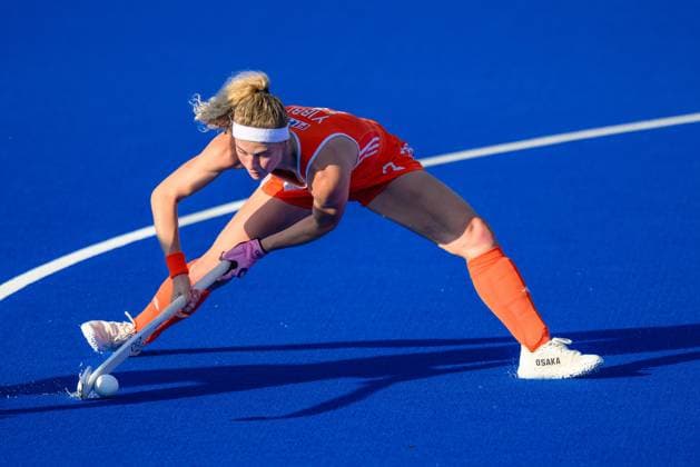 WAVER, 24-06-2026, Belfius Hockey Arena, FIH Hockey Pro League Women, Season 2025-2026. Yibbi Jansen takes a penalty corner during the game Australia - Netherlands (women). Australia - Netherlands (women)  x204638719x Copyright: