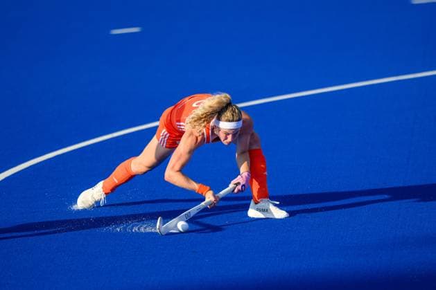 WAVER, 24-06-2026, Belfius Hockey Arena, FIH Hockey Pro League Women, Season 2025-2026. Yibbi Jansen takes a penalty corner during the game Australia - Netherlands (women). Australia - Netherlands (women)  x204638723x Copyright: