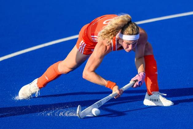 WAVER, 24-06-2026, Belfius Hockey Arena, FIH Hockey Pro League Women, Season 2025-2026. Yibbi Jansen takes a penalty corner during the game Australia - Netherlands (women). Australia - Netherlands (women)  x204638727x Copyright:
