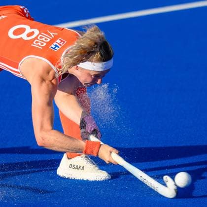 WAVER, 24-06-2026, Belfius Hockey Arena, FIH Hockey Pro League Women, Season 2025-2026. Yibbi Jansen takes a penalty corner during the game Australia - Netherlands (women). Australia - Netherlands (women)  x204638735x Copyright: