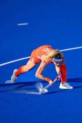 WAVER, 24-06-2026, Belfius Hockey Arena, FIH Hockey Pro League Women, Season 2025-2026. Yibbi Jansen takes a penalty corner during the game Australia - Netherlands (women). Australia - Netherlands (women)  x204638748x Copyright: