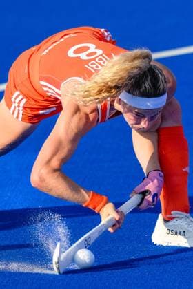 WAVER, 24-06-2026, Belfius Hockey Arena, FIH Hockey Pro League Women, Season 2025-2026. Yibbi Jansen takes a penalty corner during the game Australia - Netherlands (women). Australia - Netherlands (women)  x204638750x Copyright: