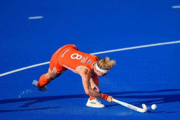 WAVER, 24-06-2026, Belfius Hockey Arena, FIH Hockey Pro League Women, Season 2025-2026. Yibbi Jansen takes a penalty corner during the game Australia - Netherlands (women). Australia - Netherlands (women)  x204638752x Copyright: