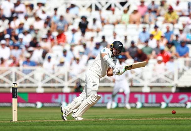 Tom Latham of New Zealand batting England v New Zealand, Third Test, Day One, Rothesay Test Match Series, Cricket, Trent Bridge, Nottingham, UK - 25 Jun 2026Nottingham Trent Bridge United Kingdom EDITORIAL USE ONLY No use with unauthorised audio, video, data, fixture lists, club league logos or live services. Online in-match use limited to 120 images, no video emulation. No use in betting, games or single club league player publications.  Copyright: xMattxWest Shutterstockx 16957749an