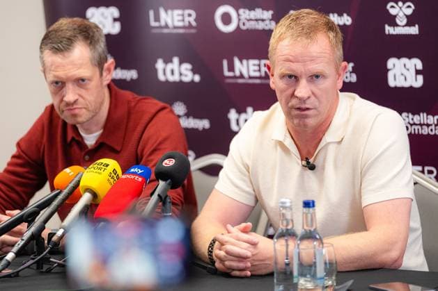 Edinburgh, Scotland, 06.25.2026. Belgium coach Wouter Vrancken is confirmed as Derek McInnes successor at Hearts Fc at Tynecastle stadium in Edinburgh. Heart of Midlothian press conference, PK, Pressekonferenz to Unveil their New Manager, Football, Tynecastle Park, Edinburgh, Scotland, UK - 25 Jun 2026Edinburgh Tynecastle Park United Kingdom  Copyright: xEuanxCherry Shutterstockx 16961552w