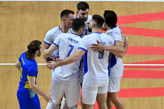 LJUBLJANA, SLOVENIA - JUNE 25: Team Ukraine during the FIVB Men s Volleyball Nations League match between Ukraine and Italy at Arena Stozice, Ljubljana on June 25, 2026 in Ljubljana, Slovenia. (Photo by Igor Kupljenik Sports Press Photo).  Copyright: xIgorxKupljenikx xSPPx Sportspressphoto_SPR176566