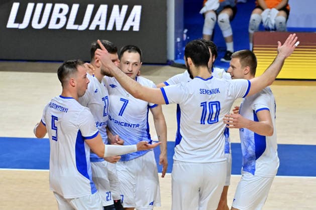 LJUBLJANA, SLOVENIA - JUNE 25: Team Ukraine during the FIVB Men s Volleyball Nations League match between Ukraine and Italy at Arena Stozice, Ljubljana on June 25, 2026 in Ljubljana, Slovenia. (Photo by Igor Kupljenik Sports Press Photo).  Copyright: xIgorxKupljenikx xSPPx Sportspressphoto_SPR176588