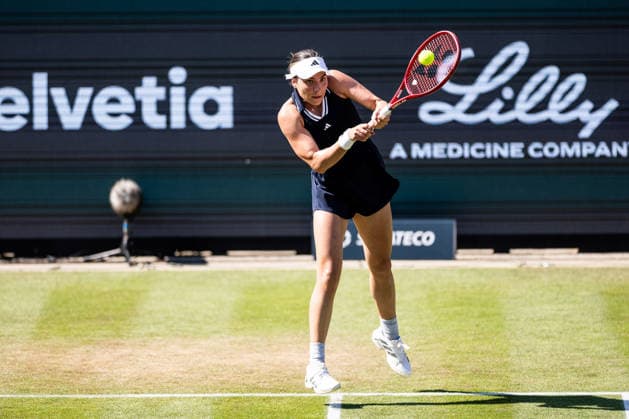 BAD HOMBURG, GERMANY - JUNE 25: Elena-Gabriela Ruse (ROU) during the Bad Homburg Open powered by Solarwatt Singles match between Emma Navarro (USA) vs Elena-Gabriela Ruse (ROU) at Kurpark Bad Homburg on June 25, 2026 in Bad Homburg, Germany. Hessen Germany Copyright: xSteffiexWunderlx