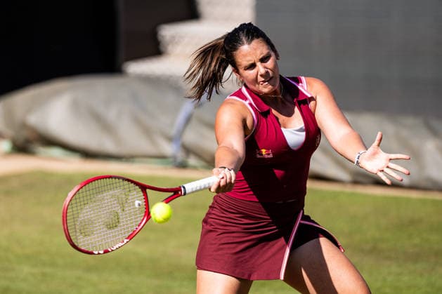 BAD HOMBURG, GERMANY - JUNE 25: Emma Navarro (USA) during the Bad Homburg Open powered by Solarwatt Singles match between Emma Navarro (USA) vs Elena-Gabriela Ruse (ROU) at Kurpark Bad Homburg on June 25, 2026 in Bad Homburg, Germany. Hessen Germany Copyright: xSteffiexWunderlx