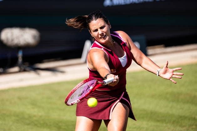 BAD HOMBURG, GERMANY - JUNE 25: Emma Navarro (USA) during the Bad Homburg Open powered by Solarwatt Singles match between Emma Navarro (USA) vs Elena-Gabriela Ruse (ROU) at Kurpark Bad Homburg on June 25, 2026 in Bad Homburg, Germany. Hessen Germany Copyright: xSteffiexWunderlx