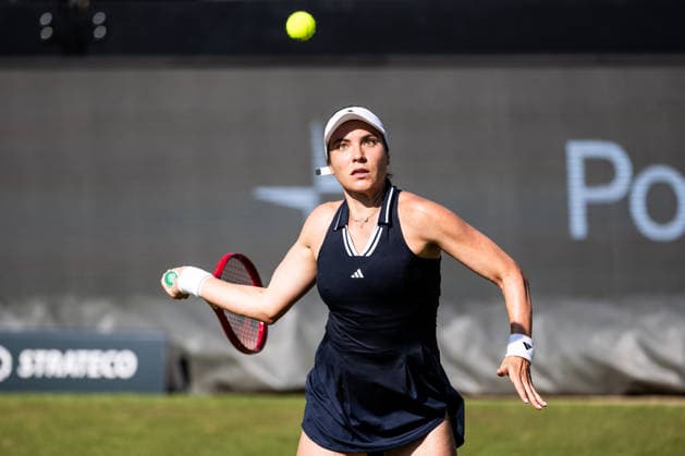 BAD HOMBURG, GERMANY - JUNE 25: Elena-Gabriela Ruse (ROU) during the Bad Homburg Open powered by Solarwatt Singles match between Emma Navarro (USA) vs Elena-Gabriela Ruse (ROU) at Kurpark Bad Homburg on June 25, 2026 in Bad Homburg, Germany. Hessen Germany Copyright: xSteffiexWunderlx