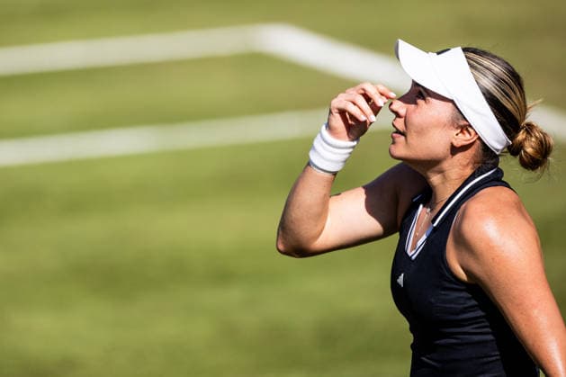 BAD HOMBURG, GERMANY - JUNE 25: Elena-Gabriela Ruse (ROU) reacts emotional after winning the Bad Homburg Open powered by Solarwatt Singles match between Emma Navarro (USA) vs Elena-Gabriela Ruse (ROU) at Kurpark Bad Homburg on June 25, 2026 in Bad Homburg, Germany. Hessen Germany Copyright: xSteffiexWunderlx