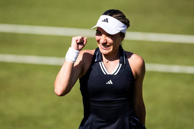 BAD HOMBURG, GERMANY - JUNE 25: Elena-Gabriela Ruse (ROU) reacts emotional, cheers after winning the Bad Homburg Open powered by Solarwatt Singles match between Emma Navarro (USA) vs Elena-Gabriela Ruse (ROU) at Kurpark Bad Homburg on June 25, 2026 in Bad Homburg, Germany. Hessen Germany Copyright: xSteffiexWunderlx