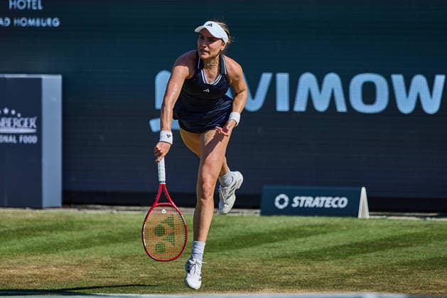 June 25, 2026, Bad Homburg, Hessen, Germany: Elena-Gabriela Ruse of Romania serves during the BAD HOMBURG OPEN powered by SOLARWATTT- WTA500 - Womens Tennis, 25.6.2026 in Bad Homburg (Tennis-Club Bad Homburg), Germany Tennis 2026: WTA, Tennis Damen Bad Hombug Open: Quarterfinal: RUSE 6:4 6:2 NAVARO  - ZUMAs343 20260625_zsp_s343_044 Copyright: xMathiasxSchulzx