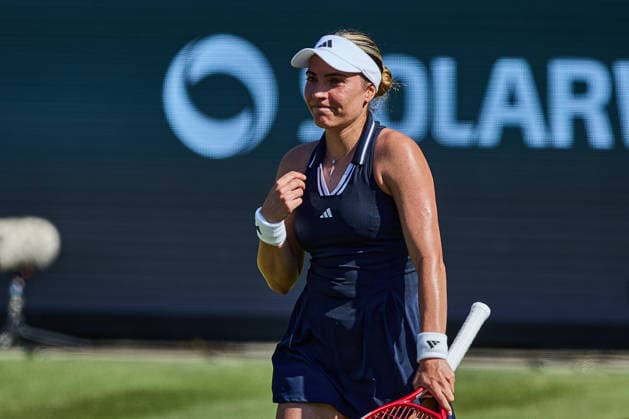 June 25, 2026, Bad Homburg, Hessen, Germany: Elena-Gabriela Ruse of Romania reacts after the Match point during the BAD HOMBURG OPEN powered by SOLARWATTT- WTA500 - Womens Tennis, 25.6.2026 in Bad Homburg (Tennis-Club Bad Homburg), Germany Tennis 2026: WTA, Tennis Damen Bad Hombug Open: Quarterfinal: RUSE 6:4 6:2 NAVARO  - ZUMAs343 20260625_zsp_s343_056 Copyright: xMathiasxSchulzx