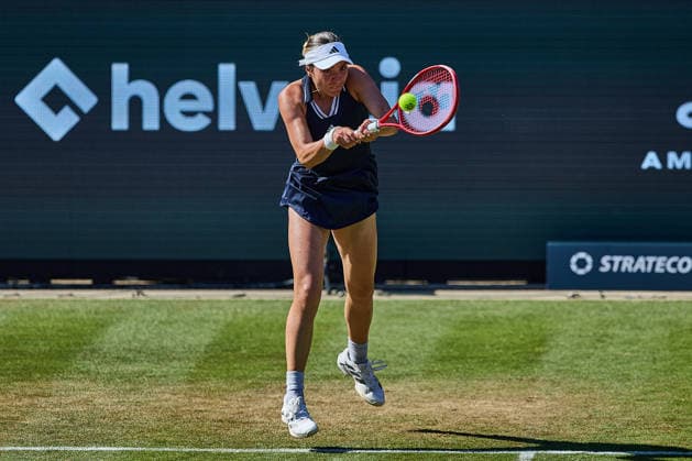 June 25, 2026, Bad Homburg, Hessen, Germany: Elena-Gabriela Ruse of Romania returns with backhand during the BAD HOMBURG OPEN powered by SOLARWATTT- WTA500 - Womens Tennis, 25.6.2026 in Bad Homburg (Tennis-Club Bad Homburg), Germany Tennis 2026: WTA, Tennis Damen Bad Hombug Open: Quarterfinal: RUSE 6:4 6:2 NAVARO  - ZUMAs343 20260625_zsp_s343_059 Copyright: xMathiasxSchulzx