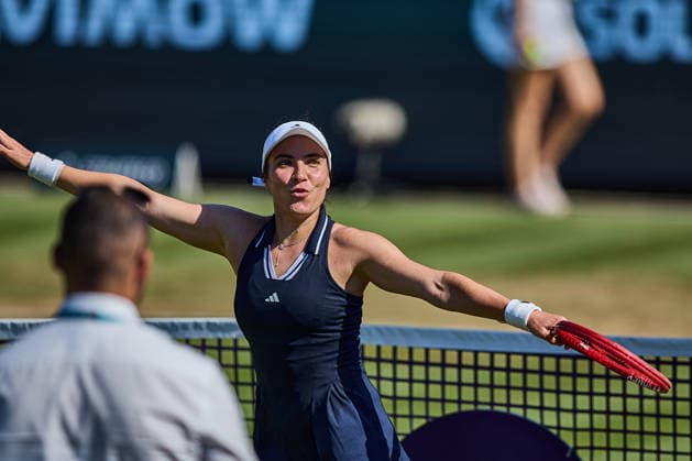 June 25, 2026, Bad Homburg, Hessen, Germany: Elena-Gabriela Ruse of Romania celebrates the win of the Match during the BAD HOMBURG OPEN powered by SOLARWATTT- WTA500 - Womens Tennis, 25.6.2026 in Bad Homburg (Tennis-Club Bad Homburg), Germany Tennis 2026: WTA, Tennis Damen Bad Hombug Open: Quarterfinal: RUSE 6:4 6:2 NAVARO  - ZUMAs343 20260625_zsp_s343_061 Copyright: xMathiasxSchulzx
