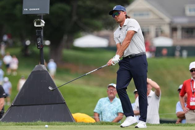 CROMWELL, CT - JUNE 25: Rickie Fowler of the United States hits the ball on the second tee during the first round of the Travelers Championship 2026 at TPC River Highlands on June 25, 2026 in Cromwell, Connecticut. (Photo by Andrew Mordzynski Icon Sportswire) GOLF: JUN 25 PGA, Golf Herren Travelers Championship EDITORIAL USE ONLY Icon2606258012826