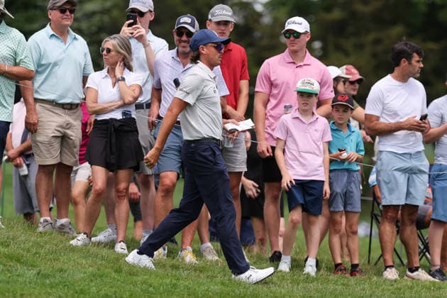 CROMWELL, CT - JUNE 25: Rickie Fowler of the United States walks to the second tee during the first round of the Travelers Championship 2026 at TPC River Highlands on June 25, 2026 in Cromwell, Connecticut. (Photo by Andrew Mordzynski Icon Sportswire) GOLF: JUN 25 PGA, Golf Herren Travelers Championship EDITORIAL USE ONLY Icon2606258012827