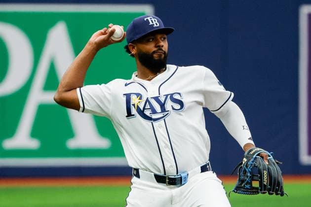 June 25, 2026, St. Petersburg, Florida, USA: Tampa Bay Rays third baseman Junior Caminero (13) fields a ground ball hit by Kansas City Royals third baseman Nick Loftin (12) and throws him out at first base during the first inning at Tropicana Field on Thursday, June 25, 2026, in St. Petersburg. St. Petersburg USA - ZUMAs70_ 0860023390st Copyright: xJeffereexWoox