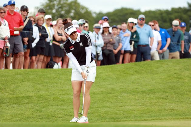 KPMG Women™s PGA, Golf Herren Championship 2026 CHASKA, MINNESOTA - JUNE 25: Hannah Green of Australia chips to the 11th green during the first round of the KPMG Women™s PGA Championship 2026 at Hazeltine National Golf Club in Chaska, Minnesota, USA Thursday, June 25, 2026. Chaska Minnesota United States  Copyright: xAmyxLemusx originalFilename:lemus-kpmgwome260625_np99I.jpg