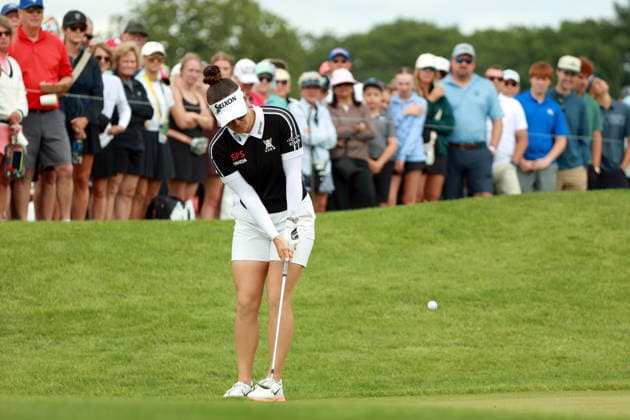 KPMG Women™s PGA, Golf Herren Championship 2026 CHASKA, MINNESOTA - JUNE 25: Hannah Green of Australia chips to the 11th green during the first round of the KPMG Women™s PGA Championship 2026 at Hazeltine National Golf Club in Chaska, Minnesota, USA Thursday, June 25, 2026. Chaska Minnesota United States  Copyright: xAmyxLemusx originalFilename:lemus-kpmgwome260625_npFrr.jpg