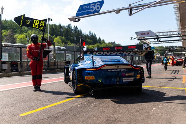 AUTO - GT WORLD CHALLENGE EUROPE ENDURANCE CUP - 24 HOURS OF SPA 2026 56, ADAM, Jonathan (GBR), LEROUX, Romain (FRA), PETROBELLI, Giacomo (ITA), HANAFIN, Lorcan (GBR), Ecurie Ecosse Blackthorn, Aston Martin Vantage AMR GT3 EVO, BRONZE, action,during the CrowdStrike 24 Hours of Spa 2026, 3rd round of the GT World Challenge Europe Endurance Cup 2026, from June 25 to 28, 2026 on the Circuit de Spa-Francorchamps, in Stavelot, Belgium - StavelotBelgium  Copyright: xMariusxHeckerx