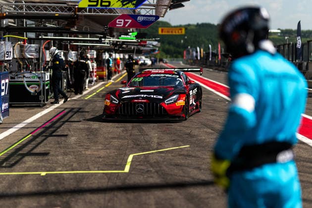 AUTO - GT WORLD CHALLENGE EUROPE ENDURANCE CUP - 24 HOURS OF SPA 2026 999, CHARLAIX, Patrick (FRA), BOISSON, Jordan (FRA), KLEIN, Marvin (FRA), PAQUE, Benjamin (BEL), GetSpeed Team PCX, Mercedes-AMG GT3 EVO, PRO-AM, action, during the CrowdStrike 24 Hours of Spa 2026, 3rd round of the GT World Challenge Europe Endurance Cup 2026, from June 25 to 28, 2026 on the Circuit de Spa-Francorchamps, in Stavelot, Belgium - StavelotBelgium  Copyright: xMariusxHeckerx
