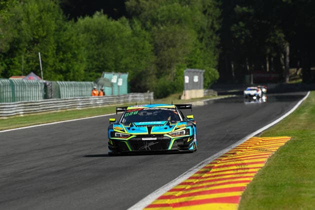 AUTOMOBILE : 24 Heures de SPA Francorchamps - 25 06 2026 28 Haas RT (BEL) Audi R8 LMS GT3 EVO II (PRO-AM) driven by Simon BALCAEN (BEL) Mathieu CASTELEIN (BEL) Pierre CASTELEIN (BEL) Steven PALETTE (FRA), during the CrowdStrike 24 Hours of SPA, 4th round of the GT World Challenge Europe Championship (SRO) on the SPA Francorchamps circuit in Belgium The 25th June 2026. SPA-FRANCORCHAMPSBelgium  Copyright: xMPSxAGENCYx