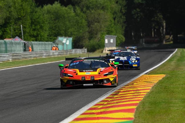AUTOMOBILE : 24 Heures de SPA Francorchamps - 25 06 2026 52 AF Corse (ITA) Ferrari 296 GT3 EVO (SILVER) driven by Matias ZAGAZETA (PER) Jeff MACHIELS (BEL) Gilles STADSBADER (BEL) Francesco BRASCHI (ITA), during the CrowdStrike 24 Hours of SPA, 4th round of the GT World Challenge Europe Championship (SRO) on the SPA Francorchamps circuit in Belgium The 25th June 2026. SPA-FRANCORCHAMPSBelgium  Copyright: xMPSxAGENCYx