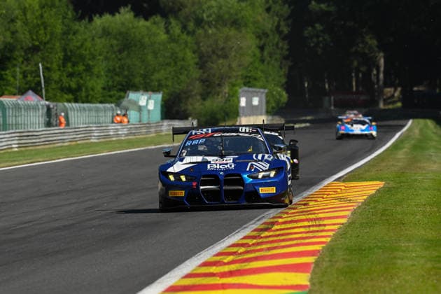 AUTOMOBILE : 24 Heures de SPA Francorchamps - 25 06 2026 992 Paradine Competition (GBR) BMW M4 GT3 EVO (GOLD) driven by Christian HAHN (BRA) Josh ROWLEDGE (GBR) Jop RAPPANGE (NED), during the CrowdStrike 24 Hours of SPA, 4th round of the GT World Challenge Europe Championship (SRO) on the SPA Francorchamps circuit in Belgium The 25th June 2026. SPA-FRANCORCHAMPSBelgium  Copyright: xMPSxAGENCYx