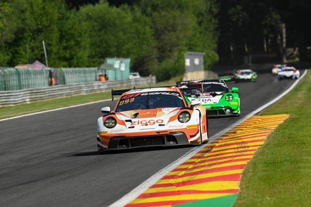 AUTOMOBILE : 24 Heures de SPA Francorchamps - 25 06 2026 93 Ziggo Tempesta Racing (GBR) Porsche 911 GT3 R EVO (BRONZE) driven by Jonathan HUI (HKG) Christopher FROGGATT (GBR) Eddie CHEEVER (ITA) Mex JANSEN (NED), during the CrowdStrike 24 Hours of SPA, 4th round of the GT World Challenge Europe Championship (SRO) on the Spa-Francorchamps circuit in Belgium The 25th June 2026. SPA-FRANCORCHAMPSBelgium  Copyright: xMPSxAGENCYx