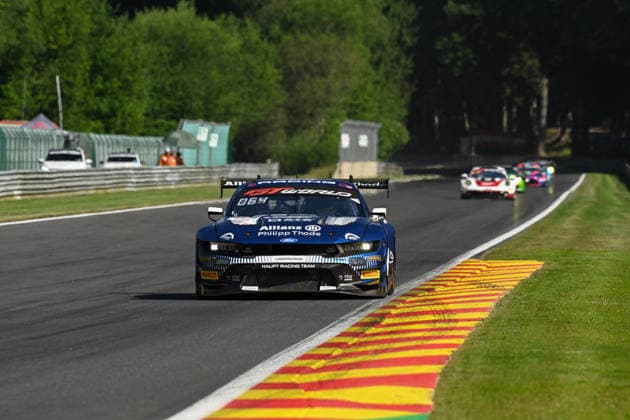 AUTOMOBILE : 24 Heures de SPA Francorchamps - 25 06 2026 64 HRT Ford Racing (GER) Ford Mustang GT3 EVO (PRO) driven by Arjun MAINI (IND) Fabio SCHERER (SUI) Thomas DROUET (FRA), during the CrowdStrike 24 Hours of SPA, 4th round of the GT World Challenge Europe Championship (SRO) on the Spa-Francorchamps circuit in Belgium The 25th June 2026. SPA-FRANCORCHAMPSBelgium  Copyright: xMPSxAGENCYx