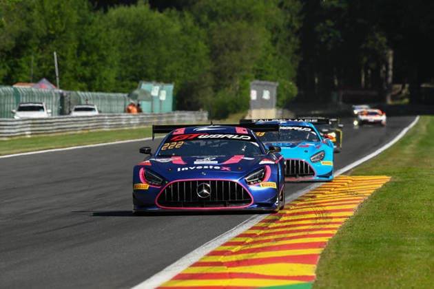 AUTOMOBILE : 24 Heures de SPA Francorchamps - 25 06 2026 222 2Seas Motorsport (BRN) Mercedes-AMG GT3 EVO (BRONZE) driven by Reece BARR (GBR) Charles DAWSON (GBR) Kiern JEWISS (GBR) Garnet PATTERSON (AUS), during the CrowdStrike 24 Hours of SPA, 4th round of the GT World Challenge Europe Championship (SRO) on the SPA Francorchamps circuit in Belgium The 25th June 2026. SPA-FRANCORCHAMPSBelgium  Copyright: xMPSxAGENCYx