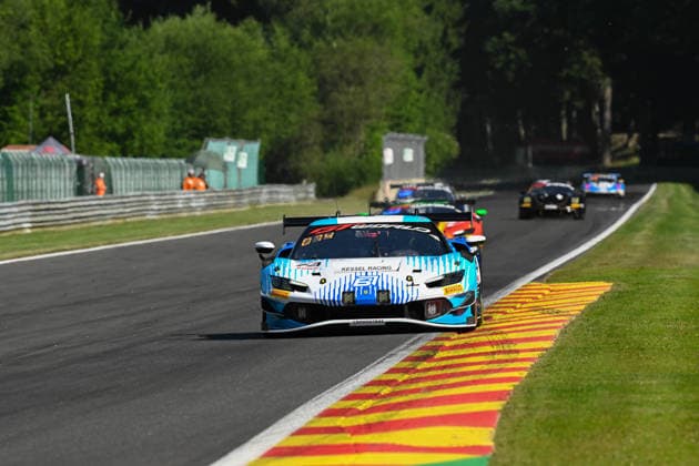 AUTOMOBILE : 24 Heures de SPA Francorchamps - 25 06 2026 74 Kessel Racing (SUI) Ferrari 296 GT3 EVO (BRONZE) driven by Dustin BLATTNER (USA) Mathys JAUBERT (FRA) Dennis MARSCHALL (GER) Ben TUCK (GBR), during the CrowdStrike 24 Hours of SPA, 4th round of the GT World Challenge Europe Championship (SRO) on the Spa-Francorchamps circuit in Belgium The 25th June 2026. SPA-FRANCORCHAMPSBelgium  Copyright: xMPSxAGENCYx
