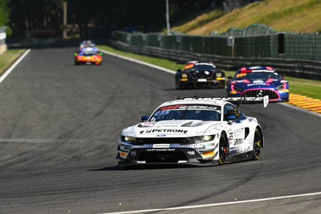 AUTOMOBILE : 24 Heures de SPA Francorchamps - 25 06 2026 65 HRT Ford Racing (GER) Ford Mustang GT3 EVO (SILVER) driven by Finn WIEBELHAUS (GER) Maxime OOSTEN (NED) Eduardo COSETENG (PHI) Max REIS (GER), during the CrowdStrike 24 Hours of SPA, 4th round of the GT World Challenge Europe Championship (SRO) on the Spa-Francorchamps circuit in Belgium The 25th June 2026. SPA-FRANCORCHAMPSBelgium  Copyright: xMPSxAGENCYx