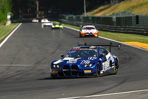 AUTOMOBILE : 24 Heures de SPA Francorchamps - 25 06 2026 992 Paradine Competition (GBR) BMW M4 GT3 EVO (GOLD) driven by Christian HAHN (BRA) Josh ROWLEDGE (GBR) Jop RAPPANGE (NED), during the CrowdStrike 24 Hours of SPA, 4th round of the GT World Challenge Europe Championship (SRO) on the SPA Francorchamps circuit in Belgium The 25th June 2026. SPA-FRANCORCHAMPSBelgium  Copyright: xMPSxAGENCYx