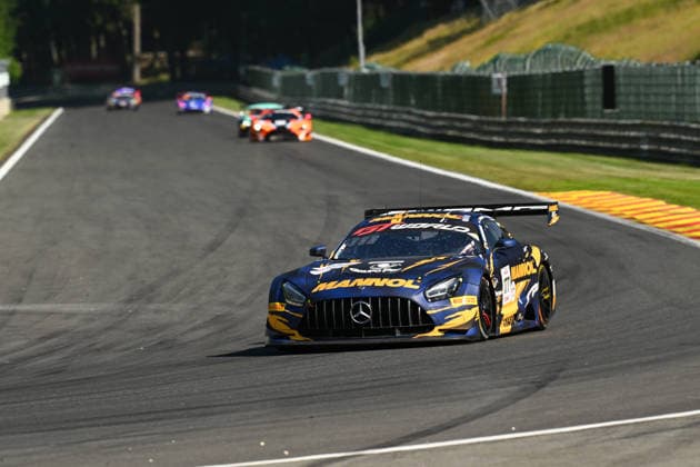 AUTOMOBILE : 24 Heures de SPA Francorchamps - 25 06 2026 177 Grupo Prom Racing Team (MEX) Mercedes-AMG GT3 EVO (PRO-AM) driven by Alfredo HERNANDEZ (MEX) Stephane TRIBAUDINI (FRA) Colin CARESANI (NED) Adam CHRISTODOULOU (GBR), during the CrowdStrike 24 Hours of SPA, 4th round of the GT World Challenge Europe Championship (SRO) on the SPA Francorchamps circuit in Belgium The 25th June 2026. SPA-FRANCORCHAMPSBelgium  Copyright: xMPSxAGENCYx
