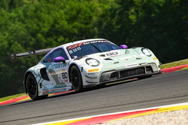 AUTOMOBILE : 24 Heures de SPA Francorchamps - 25 06 2026 80 Lionspeed GP - PK Motorsport (GER) Porsche 911 GT3 R EVO (PRO) driven by Bastian BUUS (DEN) Thomas PREINING (AUT) Ricardo FELLER (SUI), during the CrowdStrike 24 Hours of SPA, 4th round of the GT World Challenge Europe Championship (SRO) on the Spa-Francorchamps circuit in Belgium The 25th June 2026. SPA-FRANCORCHAMPSBelgium  Copyright: xMPSxAGENCYx