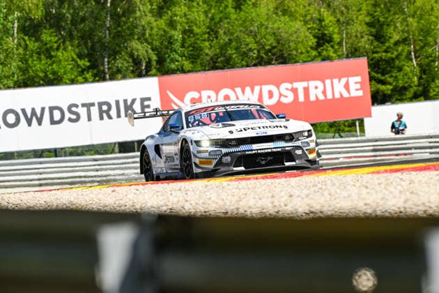 AUTOMOBILE : 24 Heures de SPA Francorchamps - 25 06 2026 65 HRT Ford Racing (GER) Ford Mustang GT3 EVO (SILVER) driven by Finn WIEBELHAUS (GER) Maxime OOSTEN (NED) Eduardo COSETENG (PHI) Max REIS (GER), during the CrowdStrike 24 Hours of SPA, 4th round of the GT World Challenge Europe Championship (SRO) on the Spa-Francorchamps circuit in Belgium The 25th June 2026. SPA-FRANCORCHAMPSBelgium  Copyright: xMPSxAGENCYx