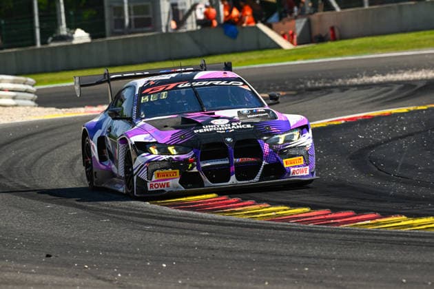 AUTOMOBILE : 24 Heures de SPA Francorchamps - 25 06 2026 998 Rowe Racing (GER) BMW M4 GT3 EVO (GOLD) driven by Ugo DE WILDE (BEL) Tim TRAMNITZ (GER) Jens KLINGMANN (GER), during the CrowdStrike 24 Hours of SPA, 4th round of the GT World Challenge Europe Championship (SRO) on the SPA Francorchamps circuit in Belgium The 25th June 2026. SPA-FRANCORCHAMPSBelgium  Copyright: xMPSxAGENCYx