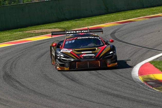 AUTOMOBILE : 24 Heures de SPA Francorchamps - 25 06 2026 555 CSA Racing (FRA) McLaren 720S GT3 EVO (SILVER) driven by Baptiste MOULIN (BEL) Romain ANDRIOLO (FRA) Lorens LECERTUA (BEL) Sai SANJAY (IND), during the CrowdStrike 24 Hours of SPA, 4th round of the GT World Challenge Europe Championship (SRO) on the SPA Francorchamps circuit in Belgium The 25th June 2026. SPA-FRANCORCHAMPSBelgium  Copyright: xMPSxAGENCYx