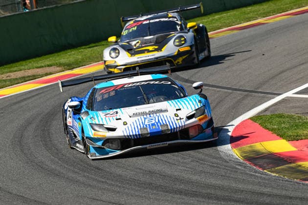 AUTOMOBILE : 24 Heures de SPA Francorchamps - 25 06 2026 74 Kessel Racing (SUI) Ferrari 296 GT3 EVO (BRONZE) driven by Dustin BLATTNER (USA) Mathys JAUBERT (FRA) Dennis MARSCHALL (GER) Ben TUCK (GBR), during the CrowdStrike 24 Hours of SPA, 4th round of the GT World Challenge Europe Championship (SRO) on the Spa-Francorchamps circuit in Belgium The 25th June 2026. SPA-FRANCORCHAMPSBelgium  Copyright: xMPSxAGENCYx