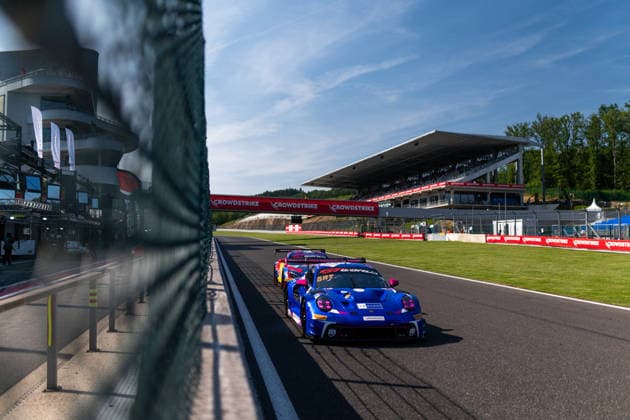AUTO - GT WORLD CHALLENGE EUROPE ENDURANCE CUP - 24 HOURS OF SPA 2026 97, RUMP, Martin (EST), AU, Antares (HKG), GATTING, Michelle (DEN), MÜLLER, Sven (GER), Rutronik Racing, Porsche 911 GT3 R (992) EVO, BRONZE, action,during the CrowdStrike 24 Hours of Spa 2026, 3rd round of the GT World Challenge Europe Endurance Cup 2026, from June 25 to 28, 2026 on the Circuit de Spa-Francorchamps, in Stavelot, Belgium - StavelotBelgium  Copyright: xMariusxHeckerx